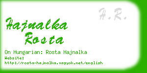 hajnalka rosta business card